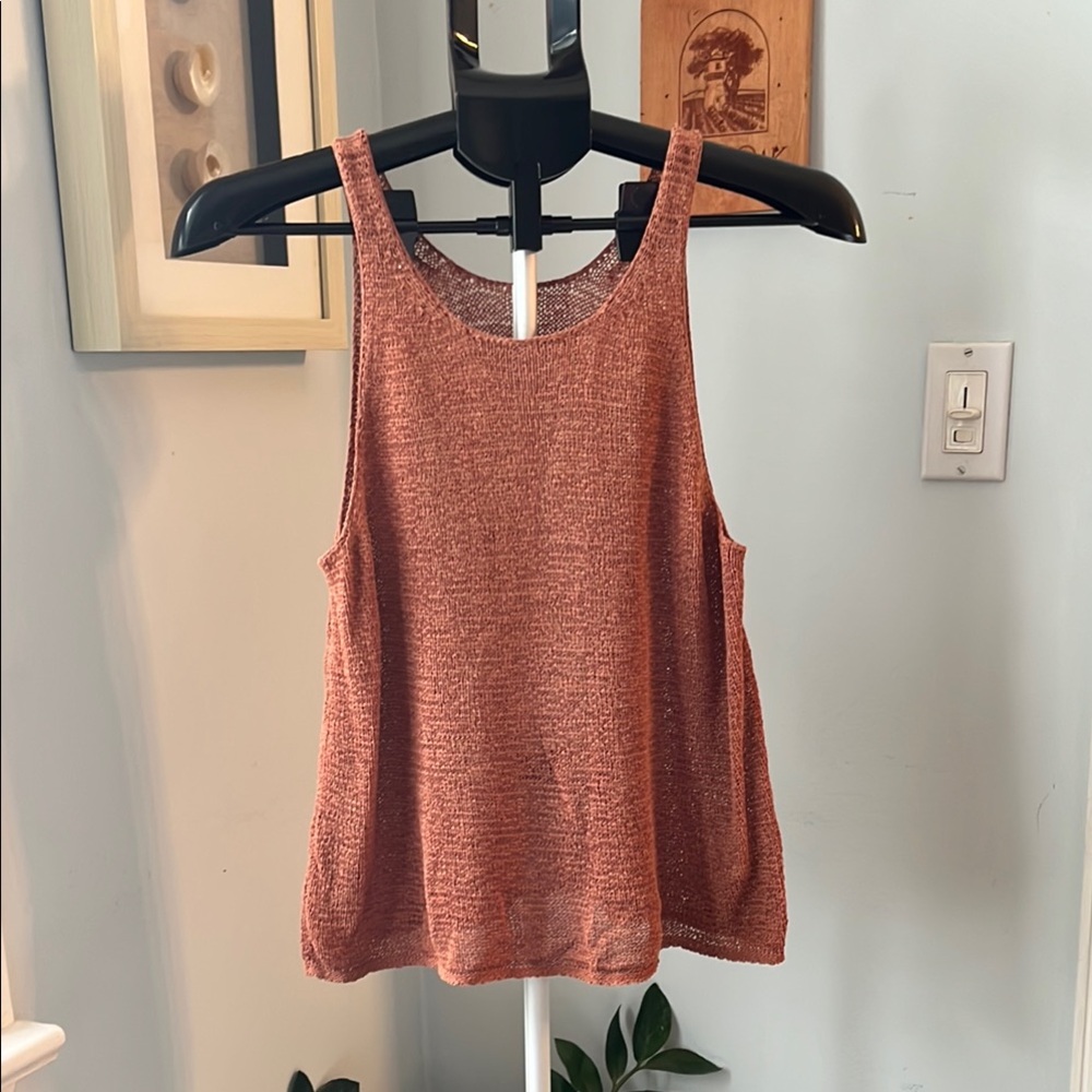 Aritzia The Group Babaton Sleeveless Knit Top Rust size S